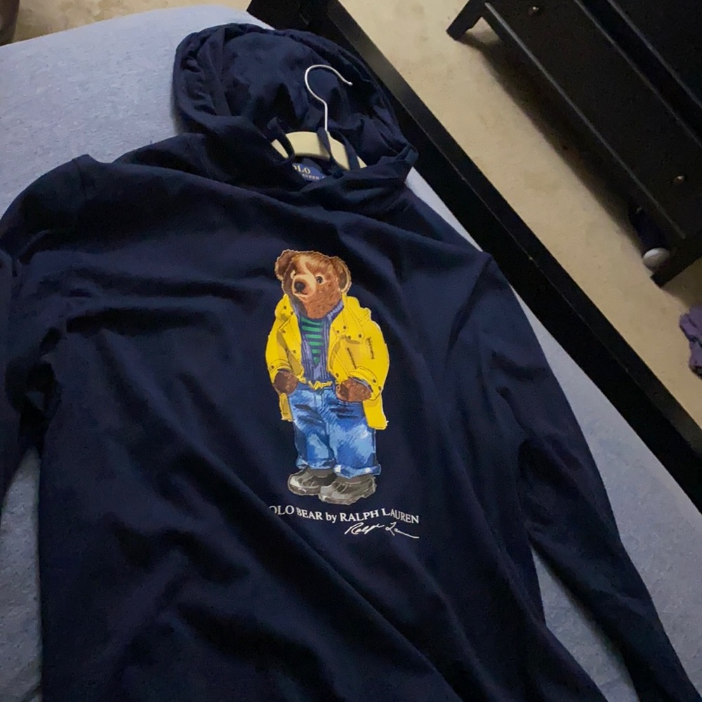 Polo bear Long sleeve shirt hoodie